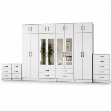 8-Door Wardrobe Complete Set | Choose Colours