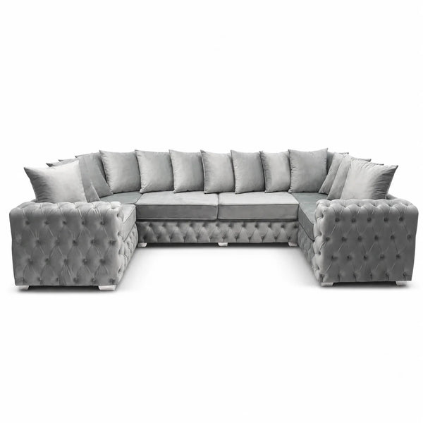 Chesterfield U-Shape Sofa | 7 Seater | Choose Colours