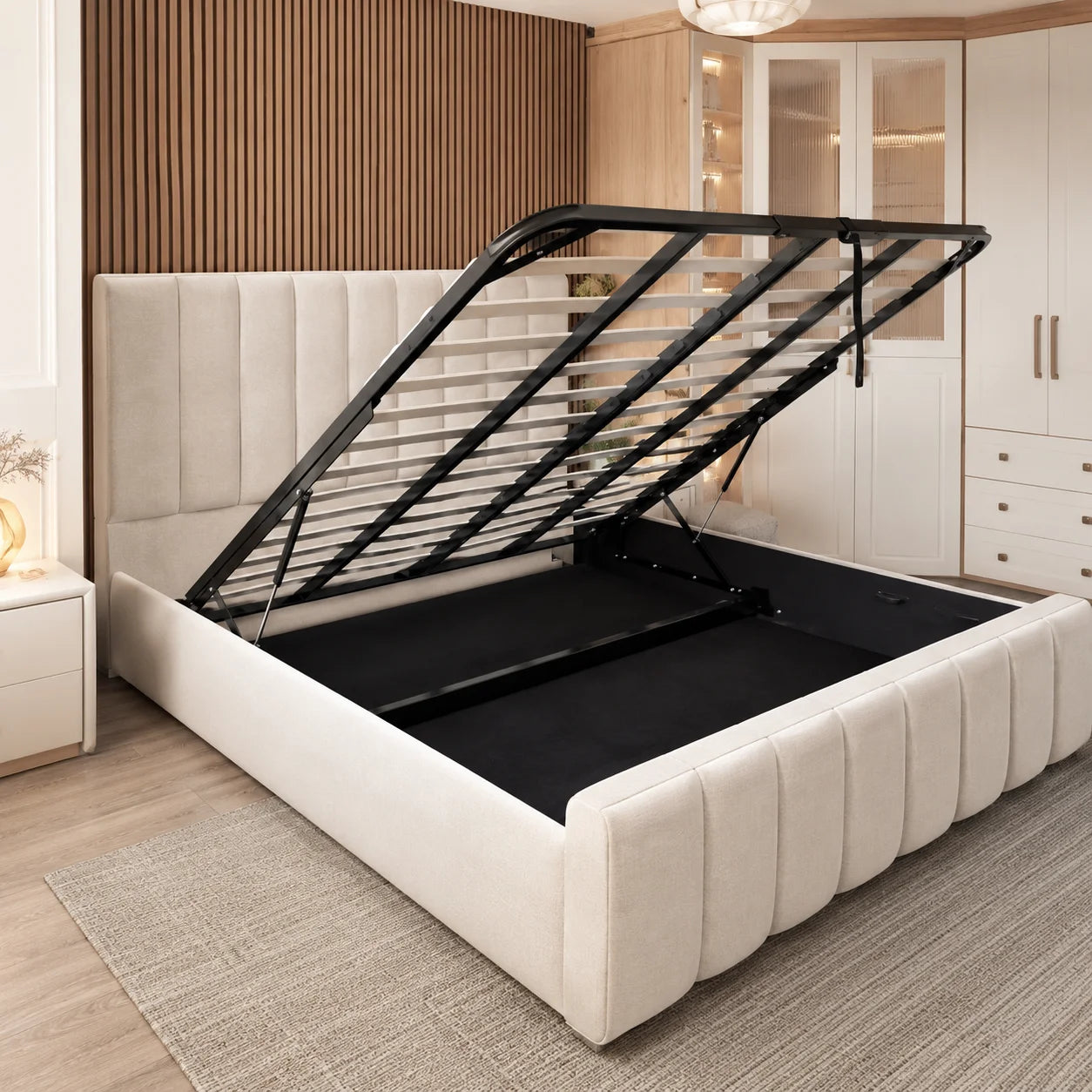 Luxury Bed With Gaslift Storage