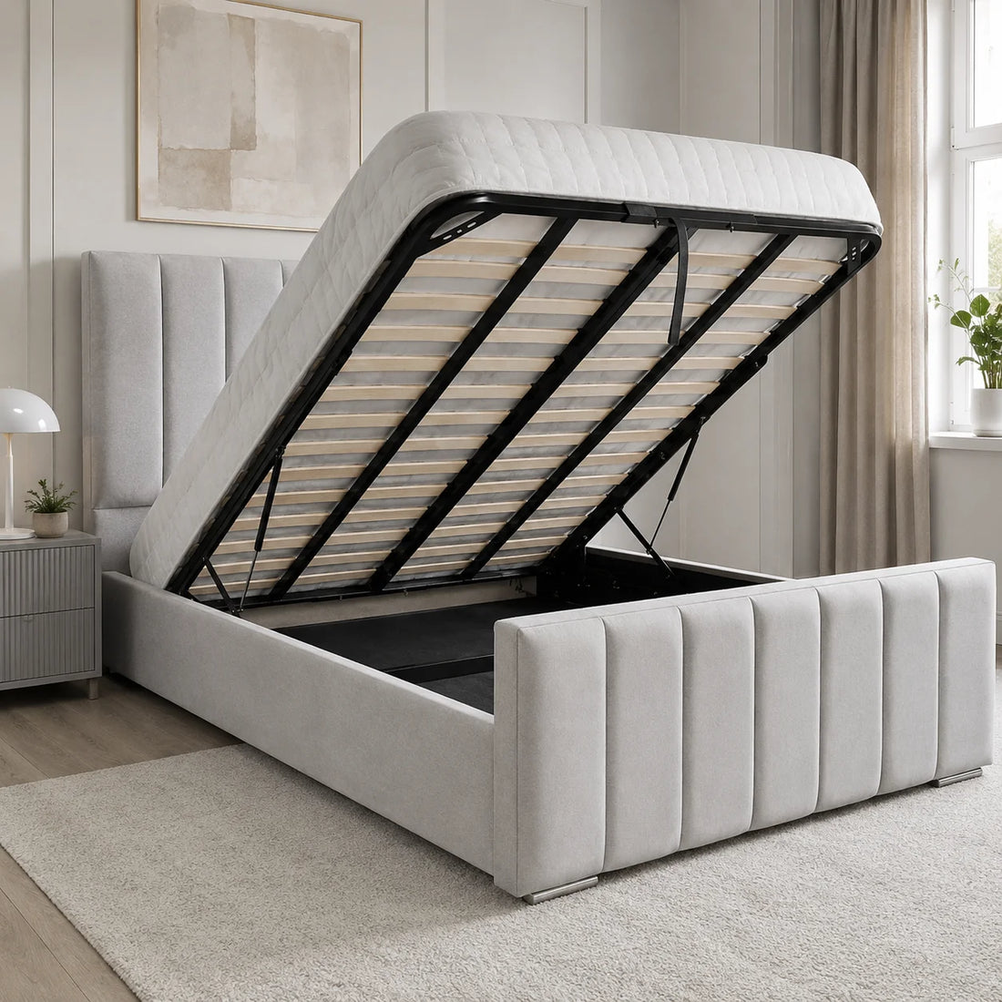Luxury Bed With Gaslift Storage