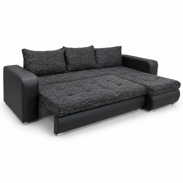 Sofa Bed | Black Right-Facing Corner | Choose Colours