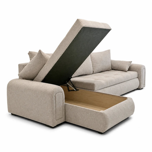 Sofa Bed | Left-Facing Storage Corner | Choose Colours