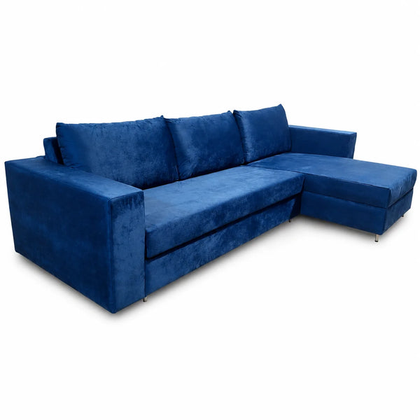 Sofa Bed | Right-Facing Light Grey Tufted Corner | Choose Colours