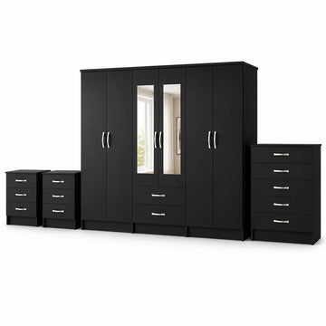 Classic 6-Door Wardrobe Complete Set | Choose Colours
